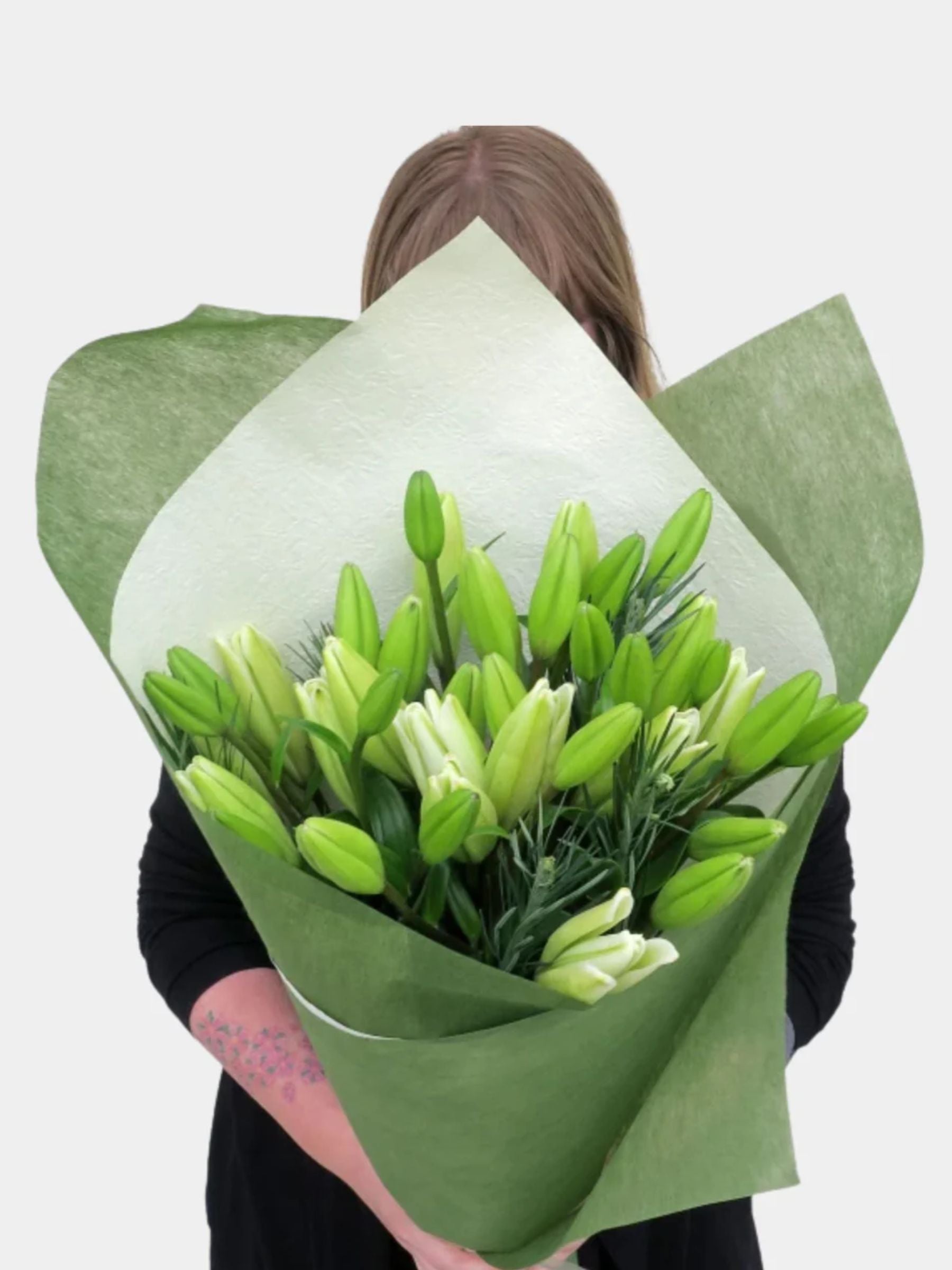 Bouquet of 10 White Lily