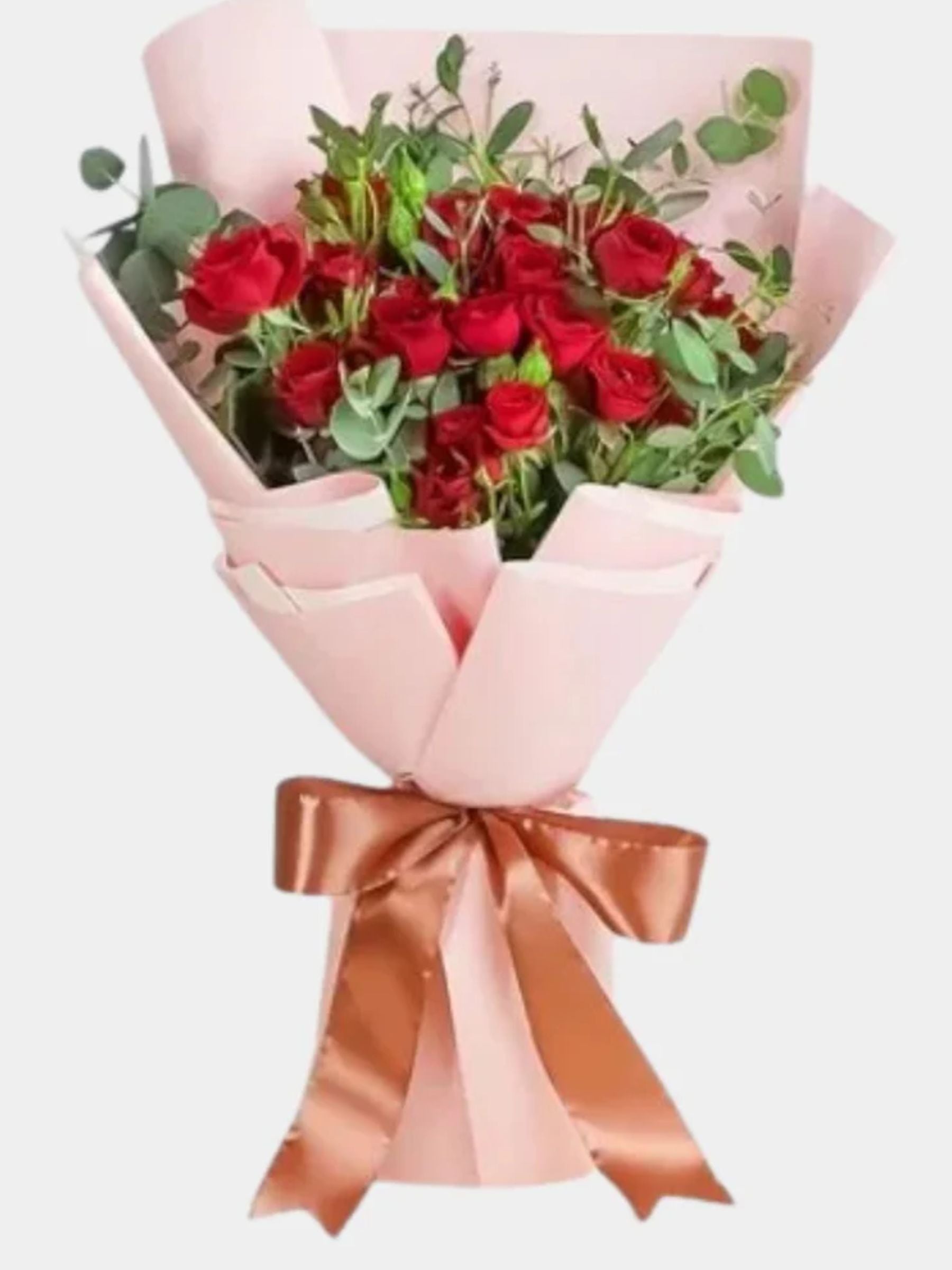 Crimson Romance Baby Red Roses Bouquet