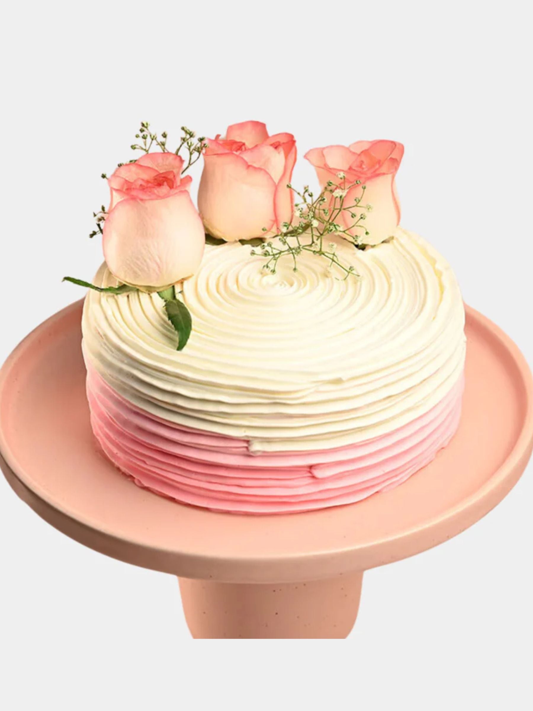 Flavorful Rose Adorned Cake