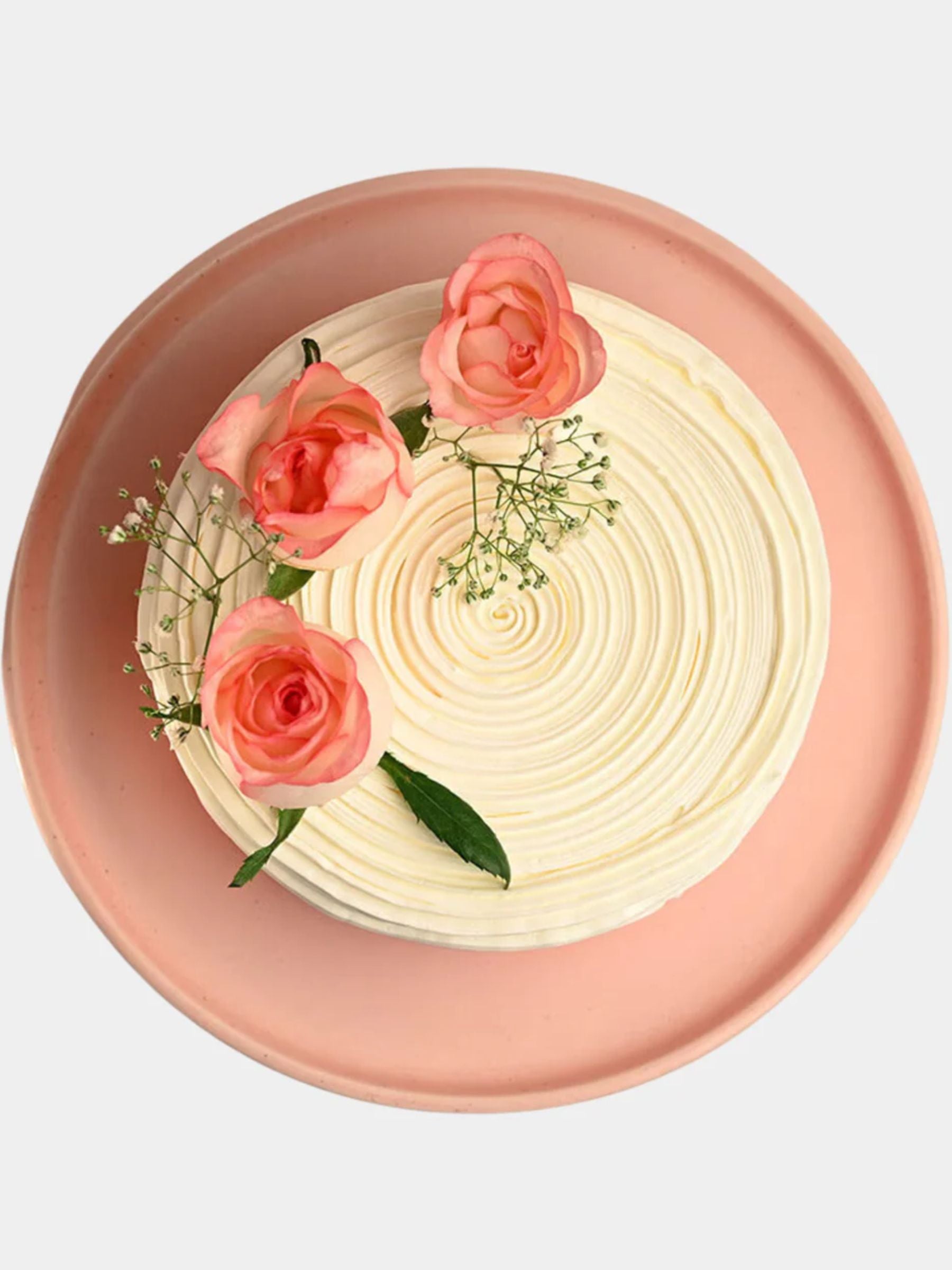 Flavorful Rose Adorned Cake