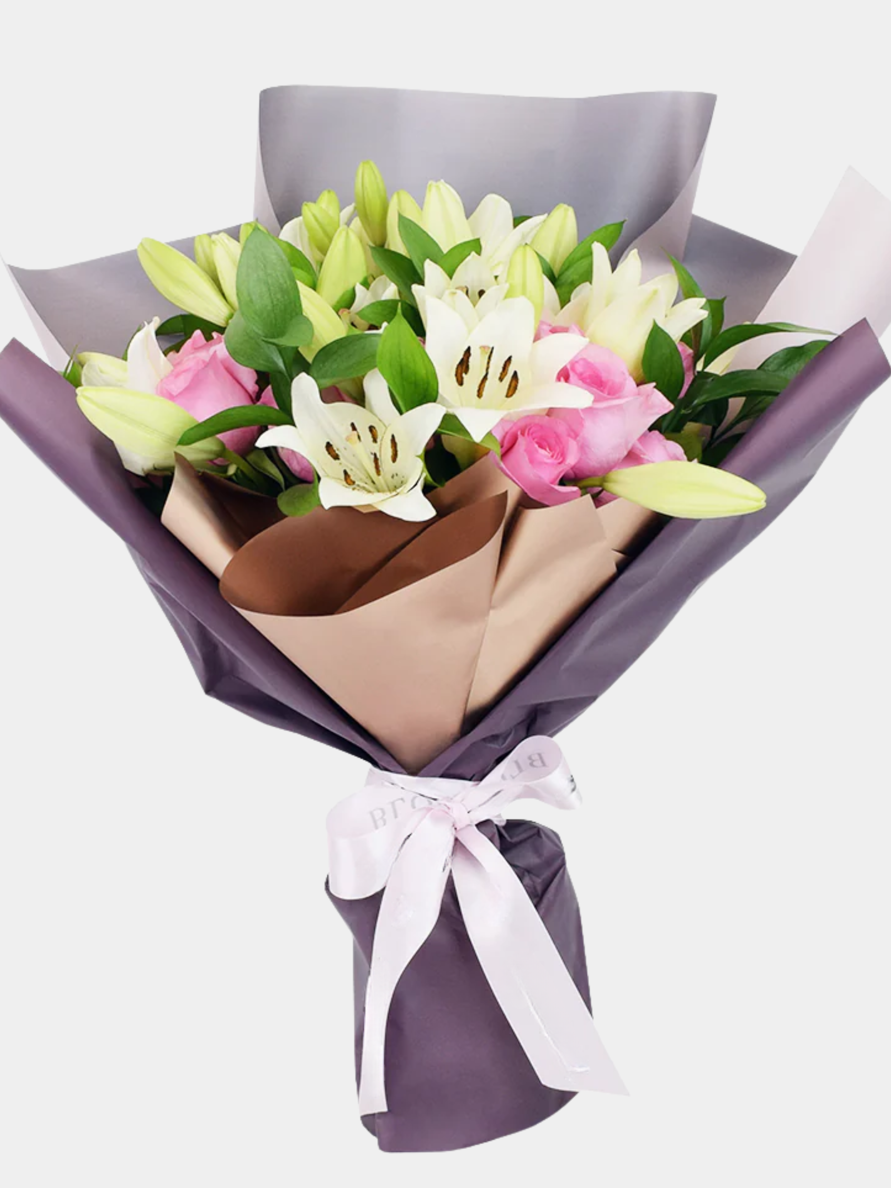 Kiss of Pink Rose & Lilies Bouquet