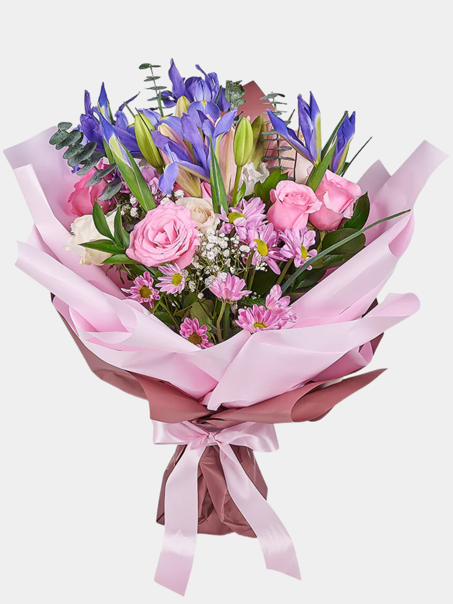 Lavender Whispers Iris Bouquet