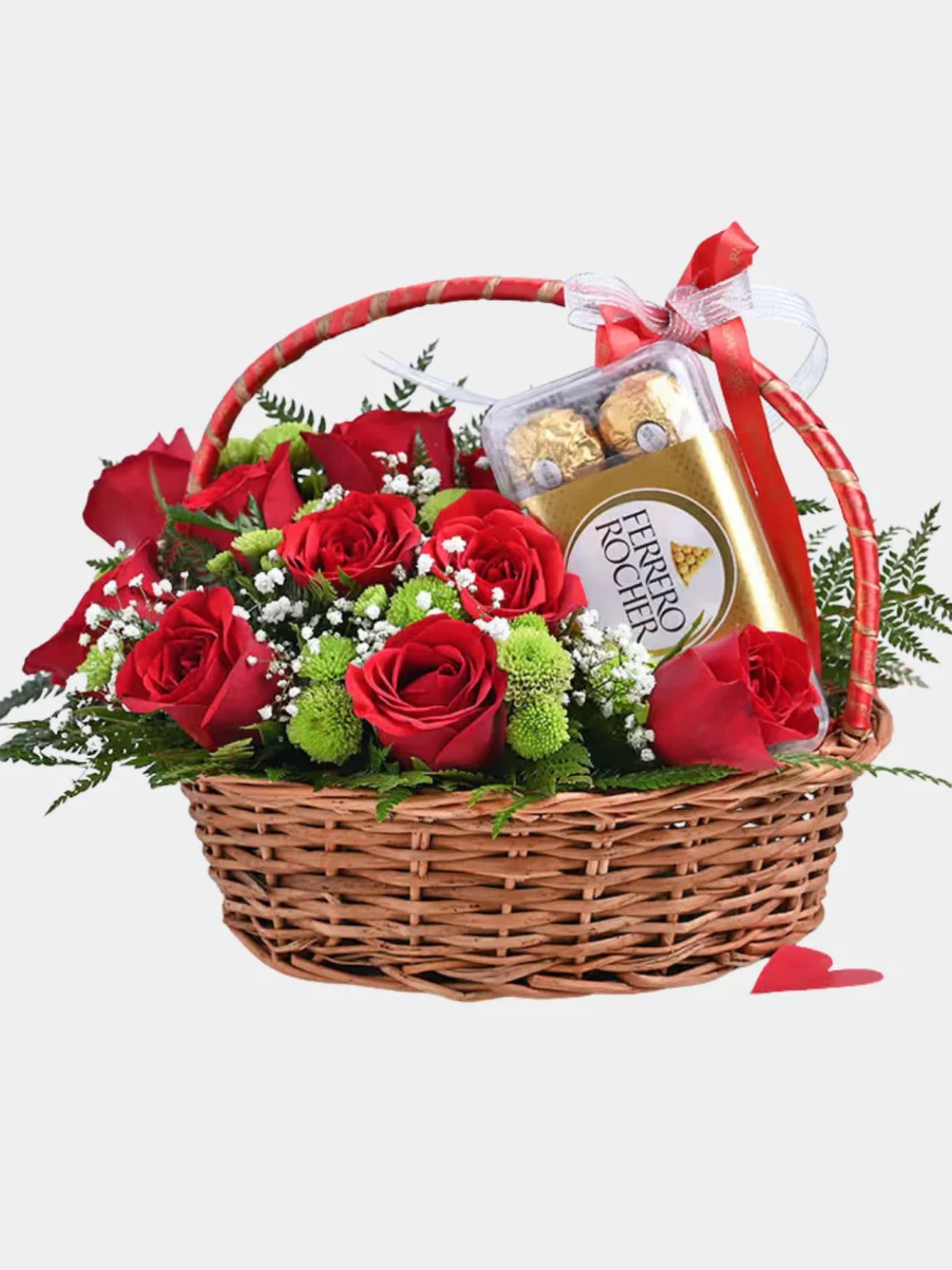Love Roses and Ferrero Rocher's In A Basket