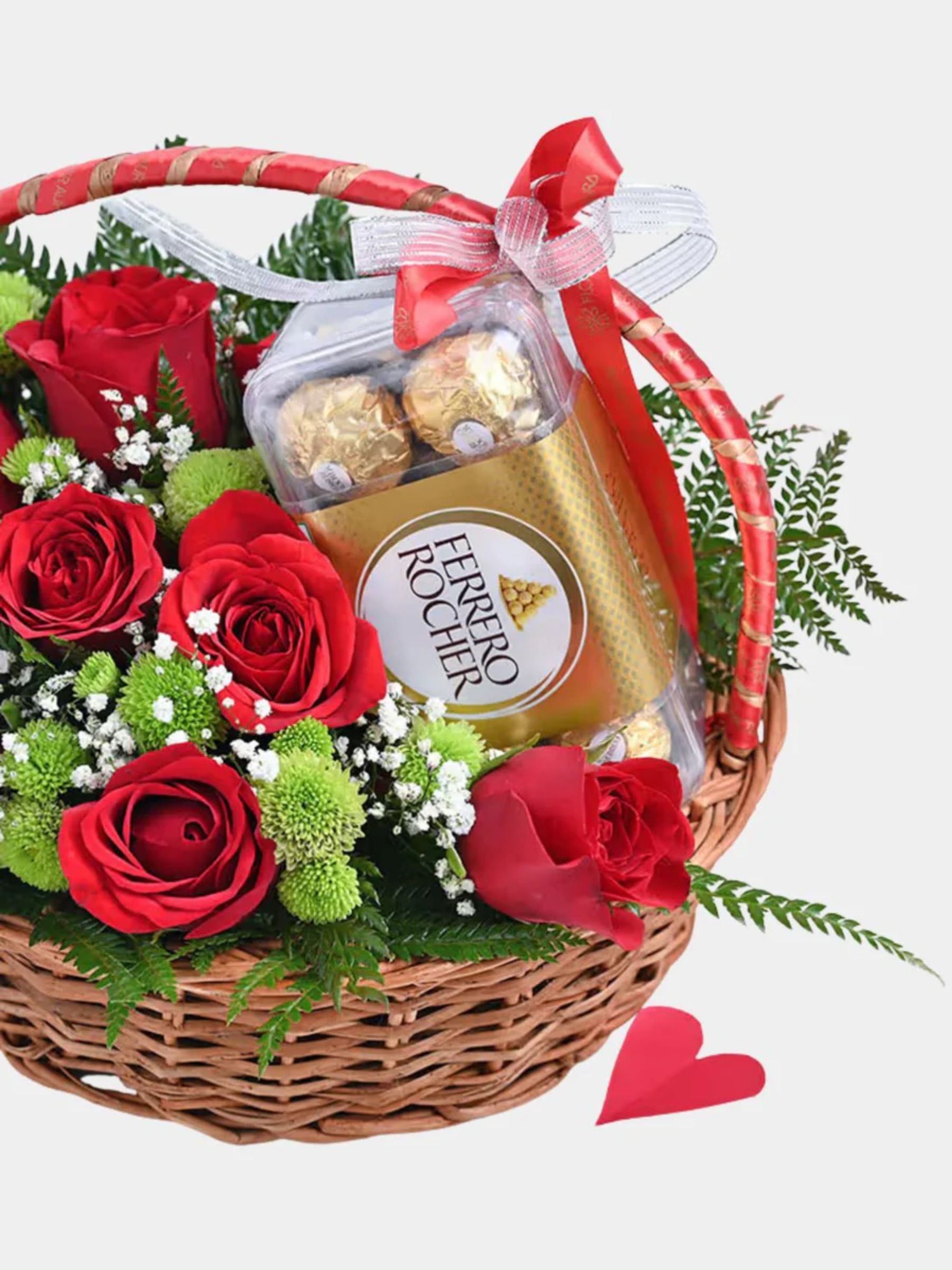 Love Roses and Ferrero Rocher's In A Basket