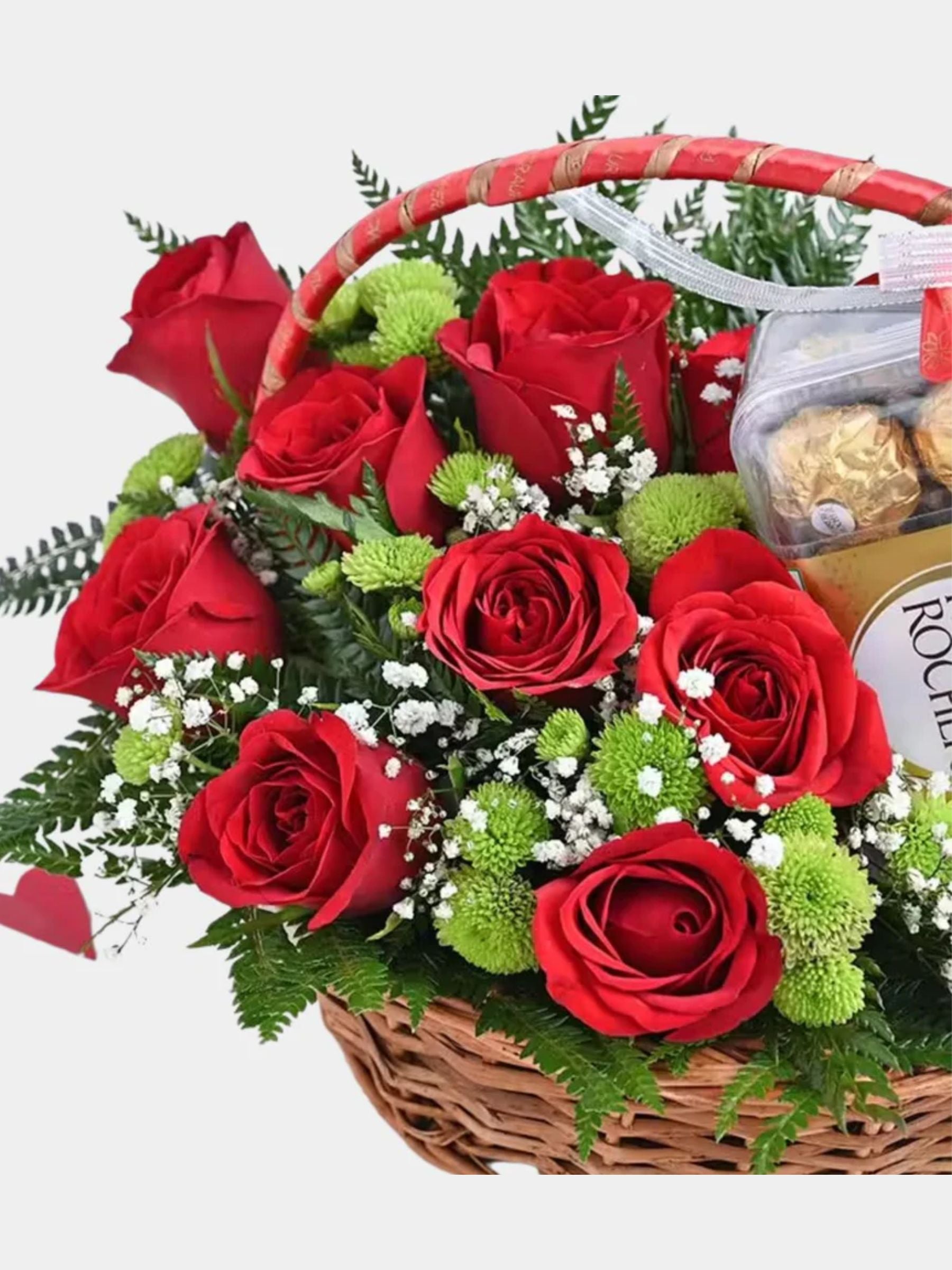 Love Roses and Ferrero Rocher's In A Basket