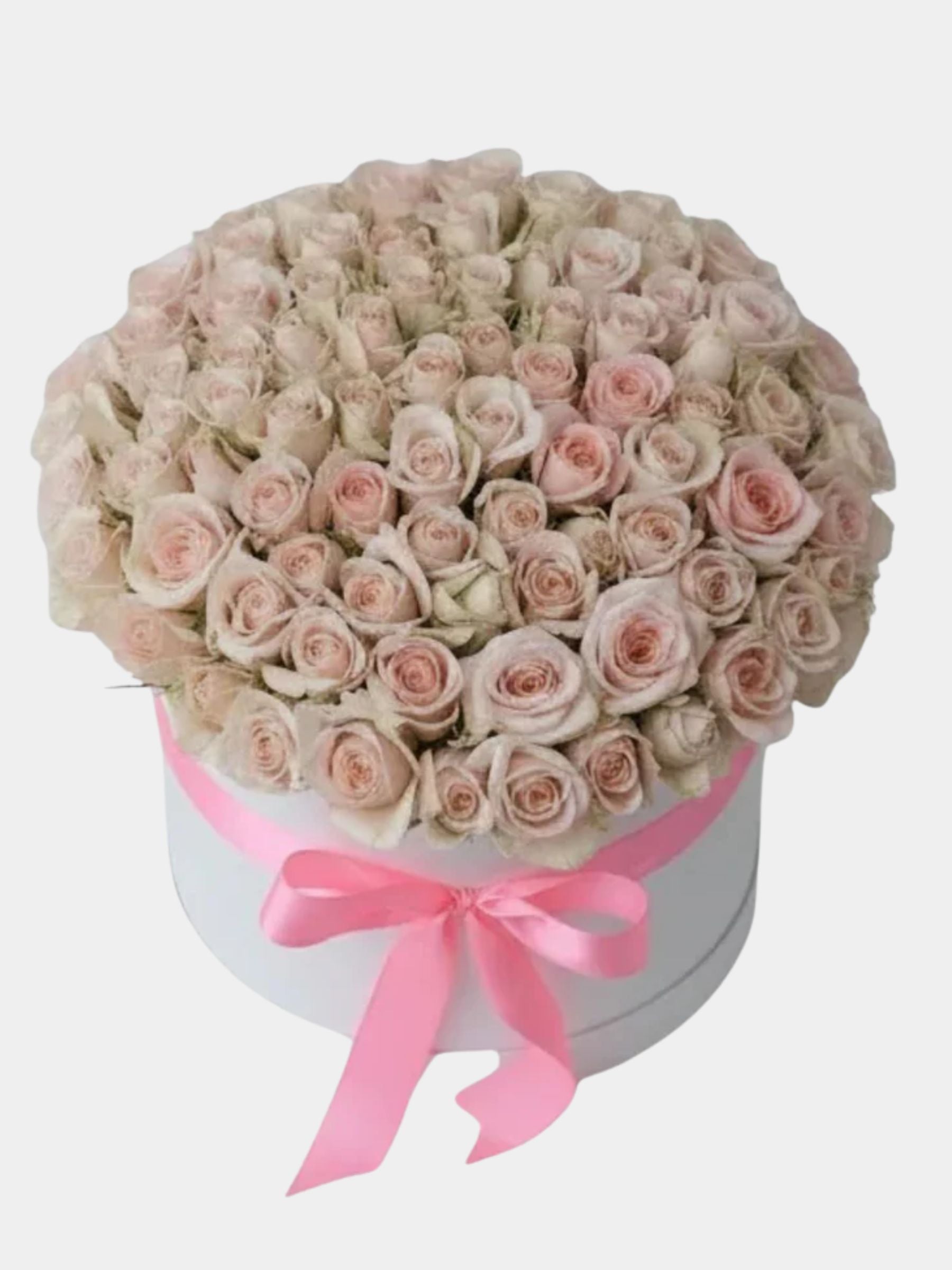 Pink Roses in Premium White Gift Box