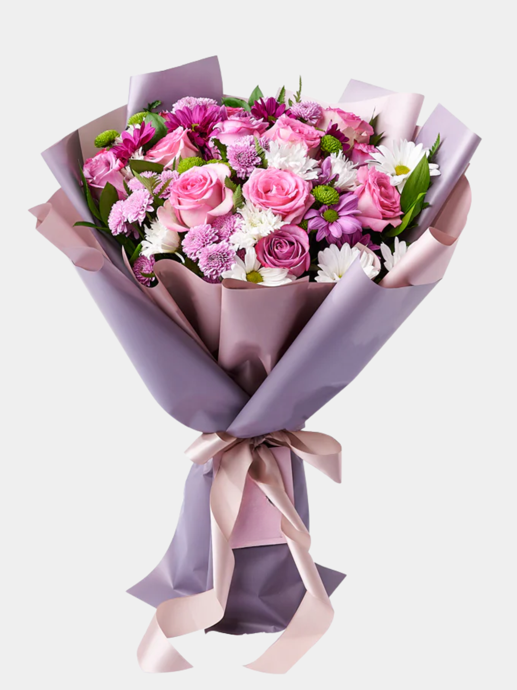 Pink & Purple Mixed Daisy Bouquet