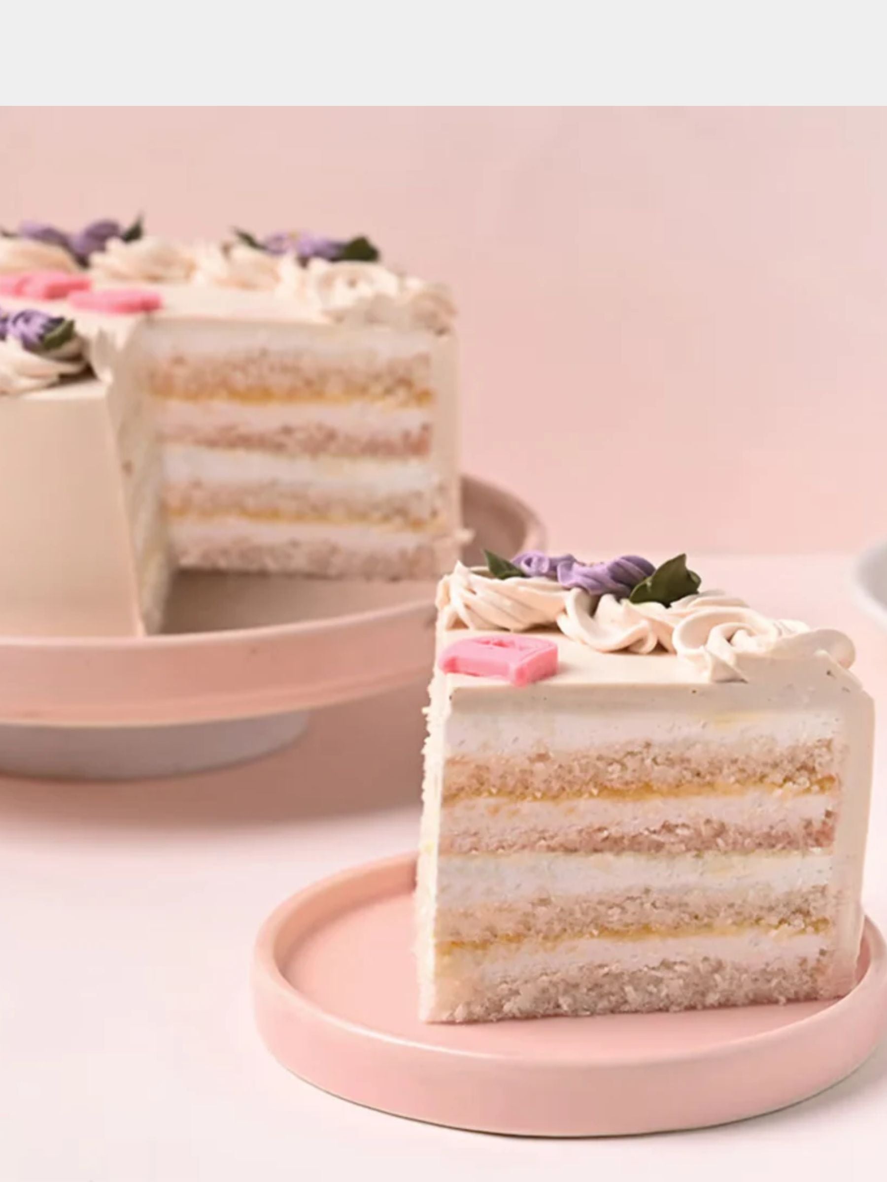 Vanilla Florets Birthday Cake