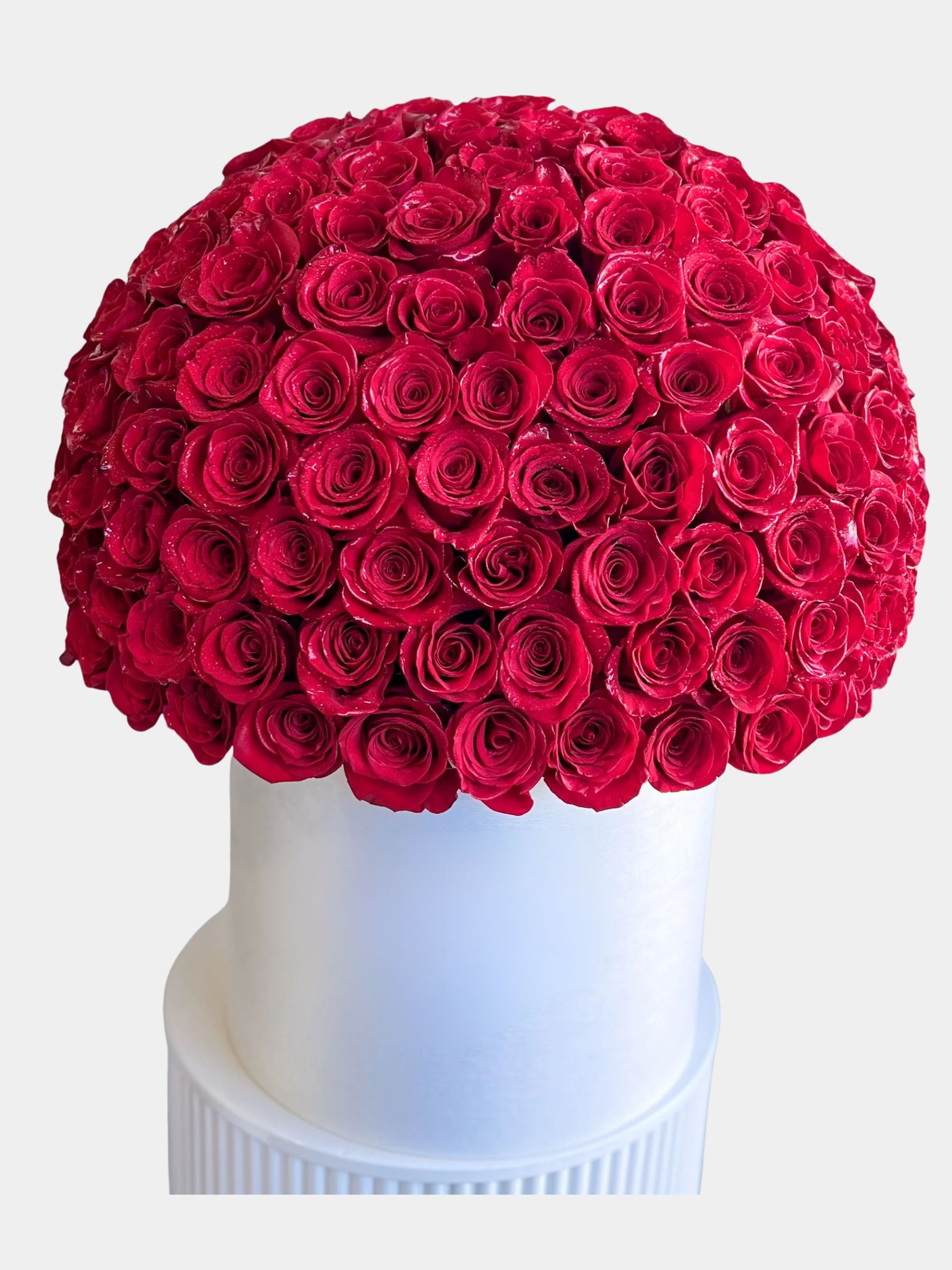 100 Classic Red Rose Flower Box