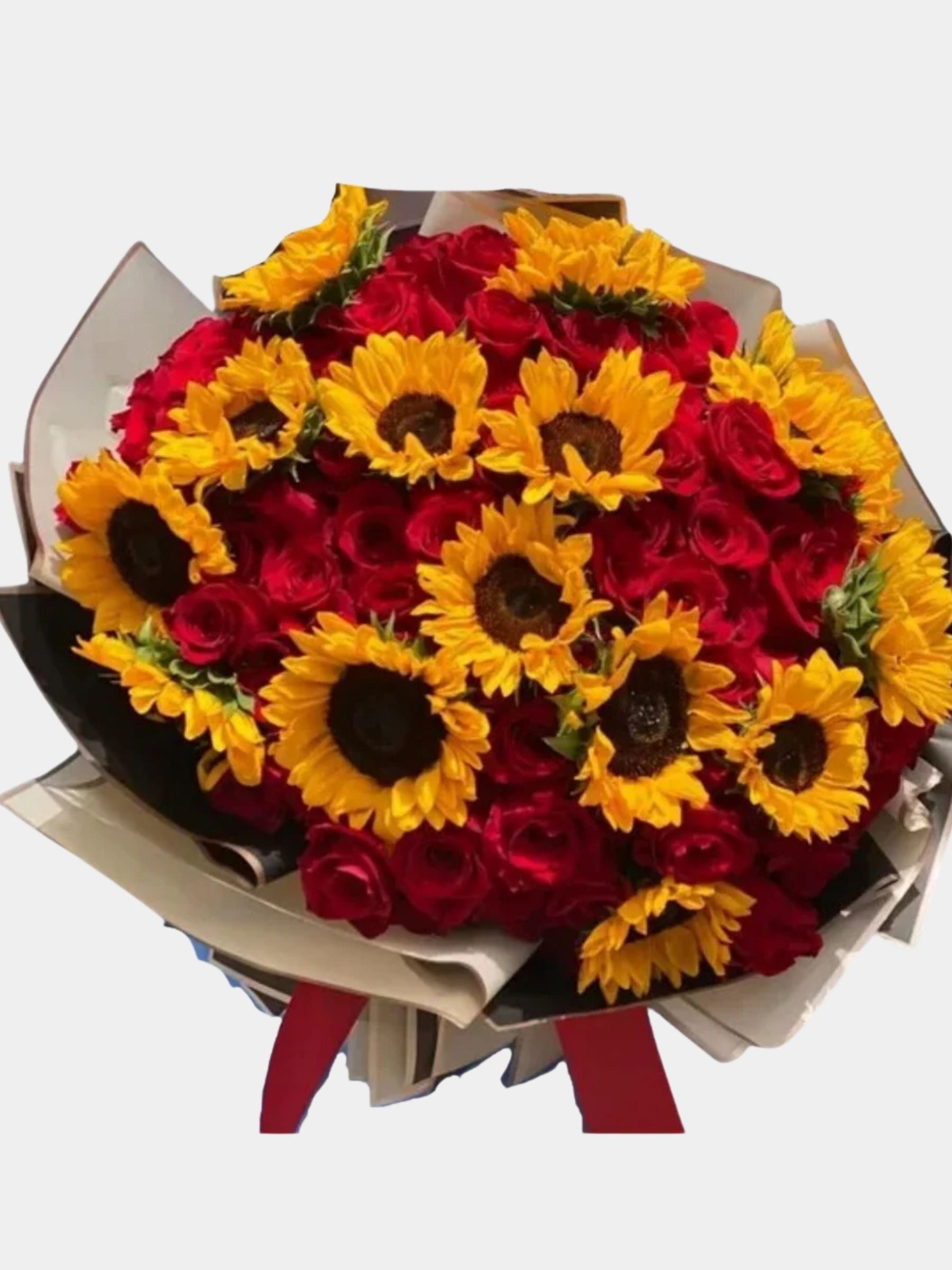 100 Roses & 20 Sunflowers