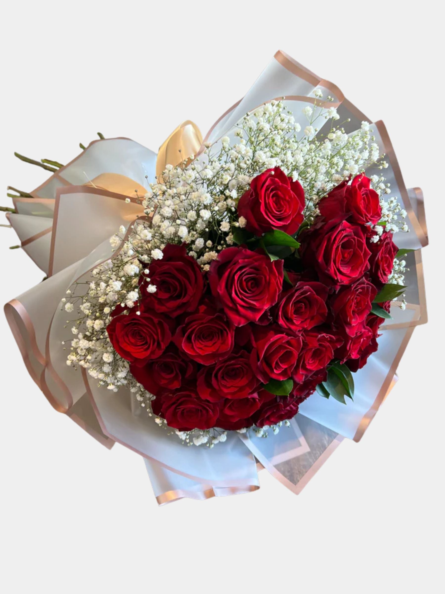 25 Roses With Baby’s Breath