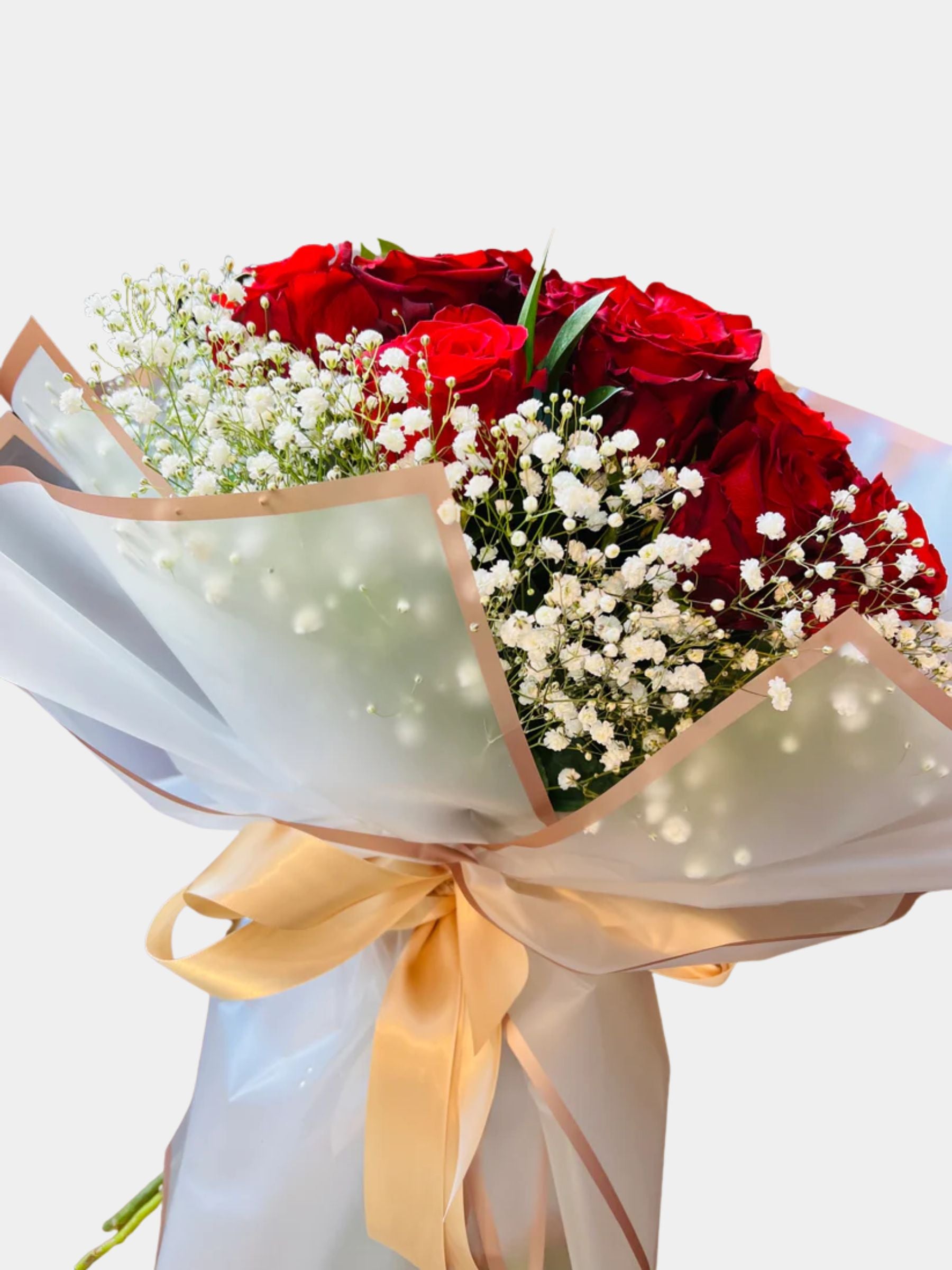 25 Roses With Baby’s Breath