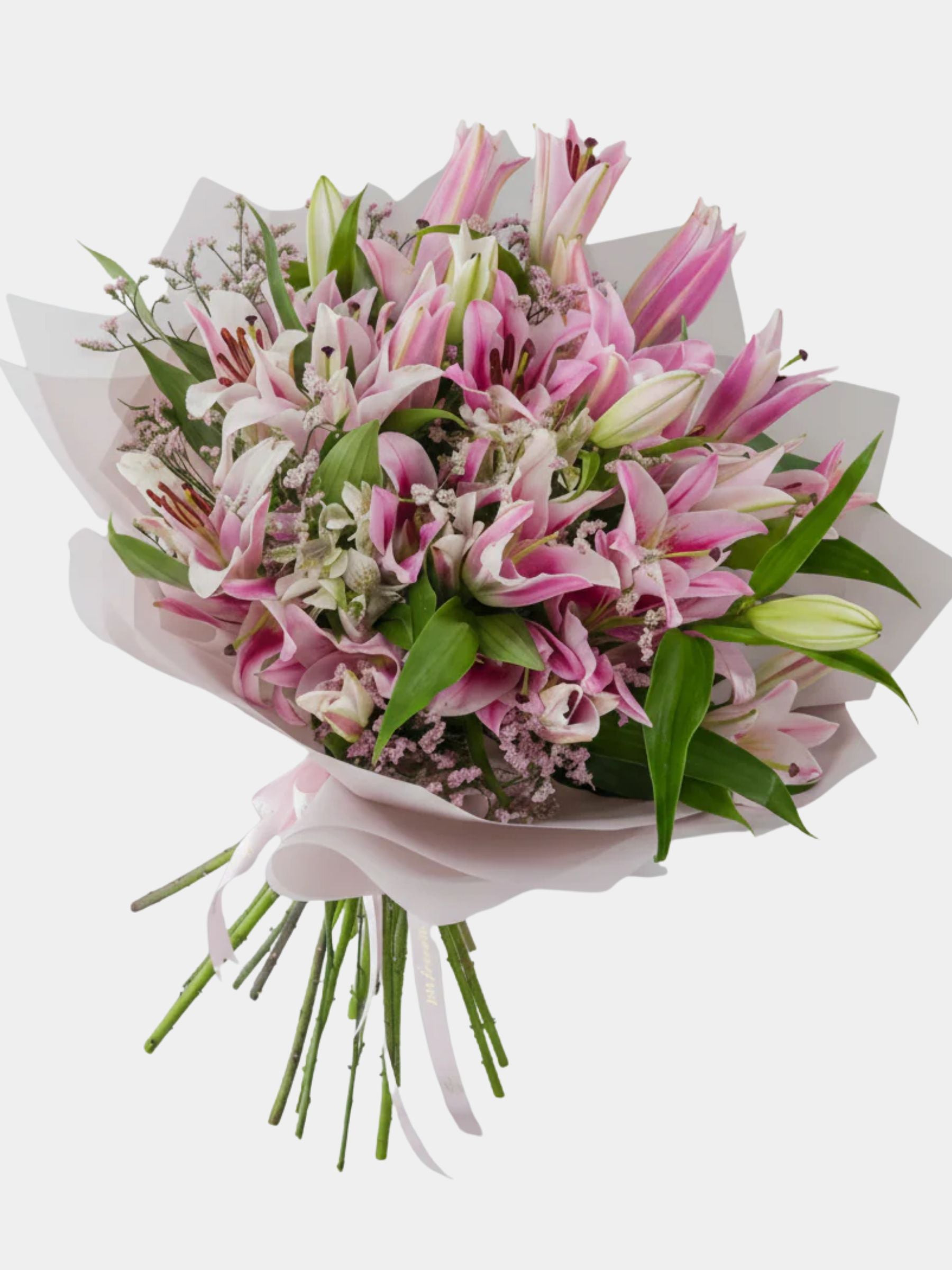 30 Elegant Pink Lily Bouquet