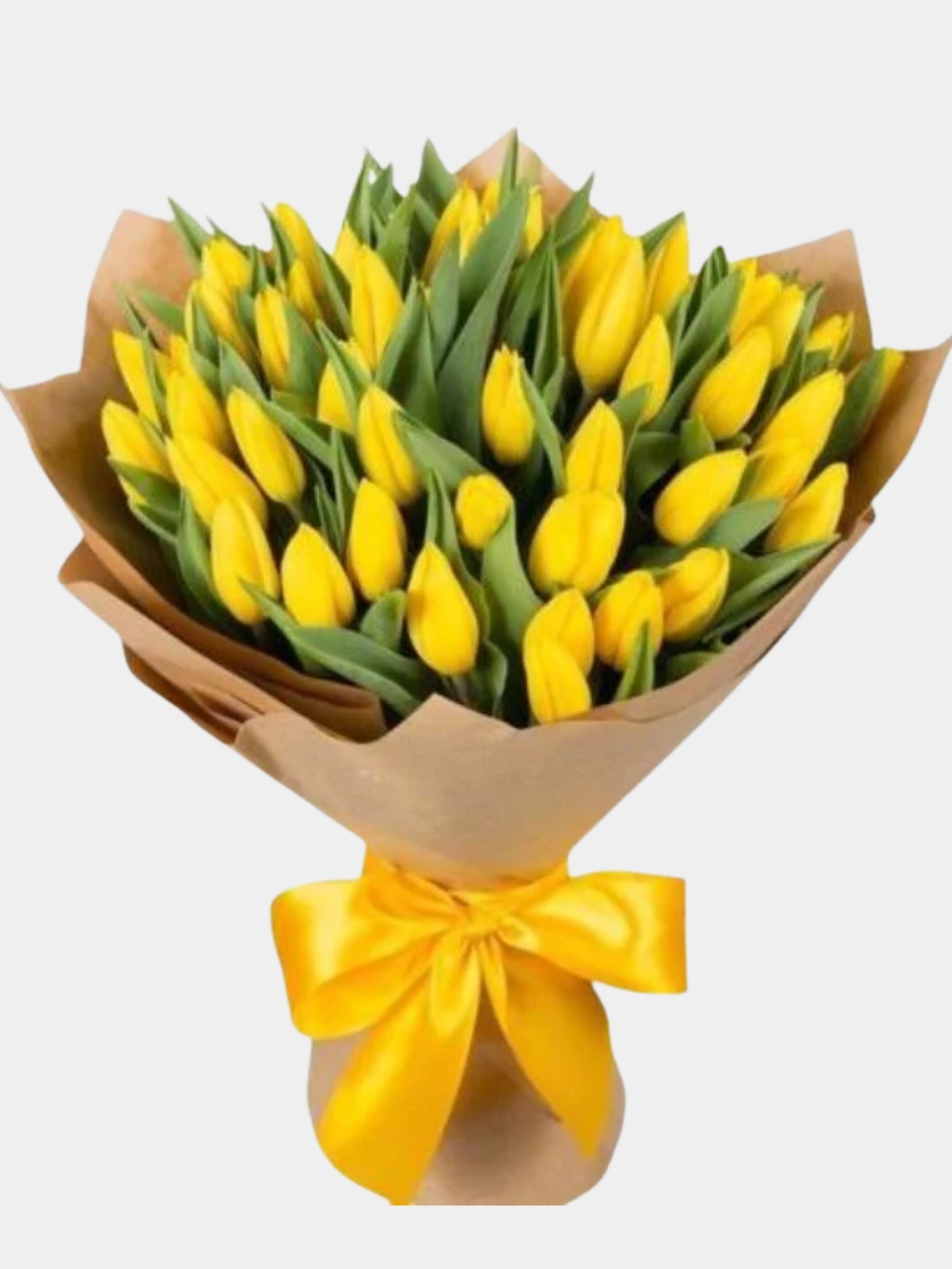 30 Yellow Tulips Bouquet