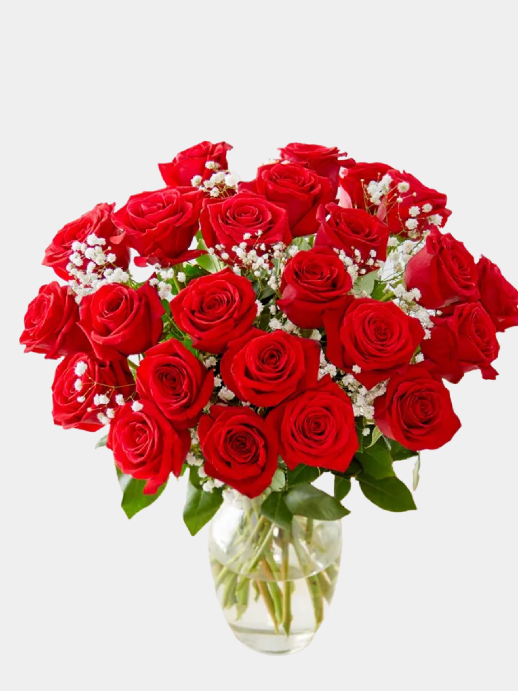 50 Red Roses In A Vase