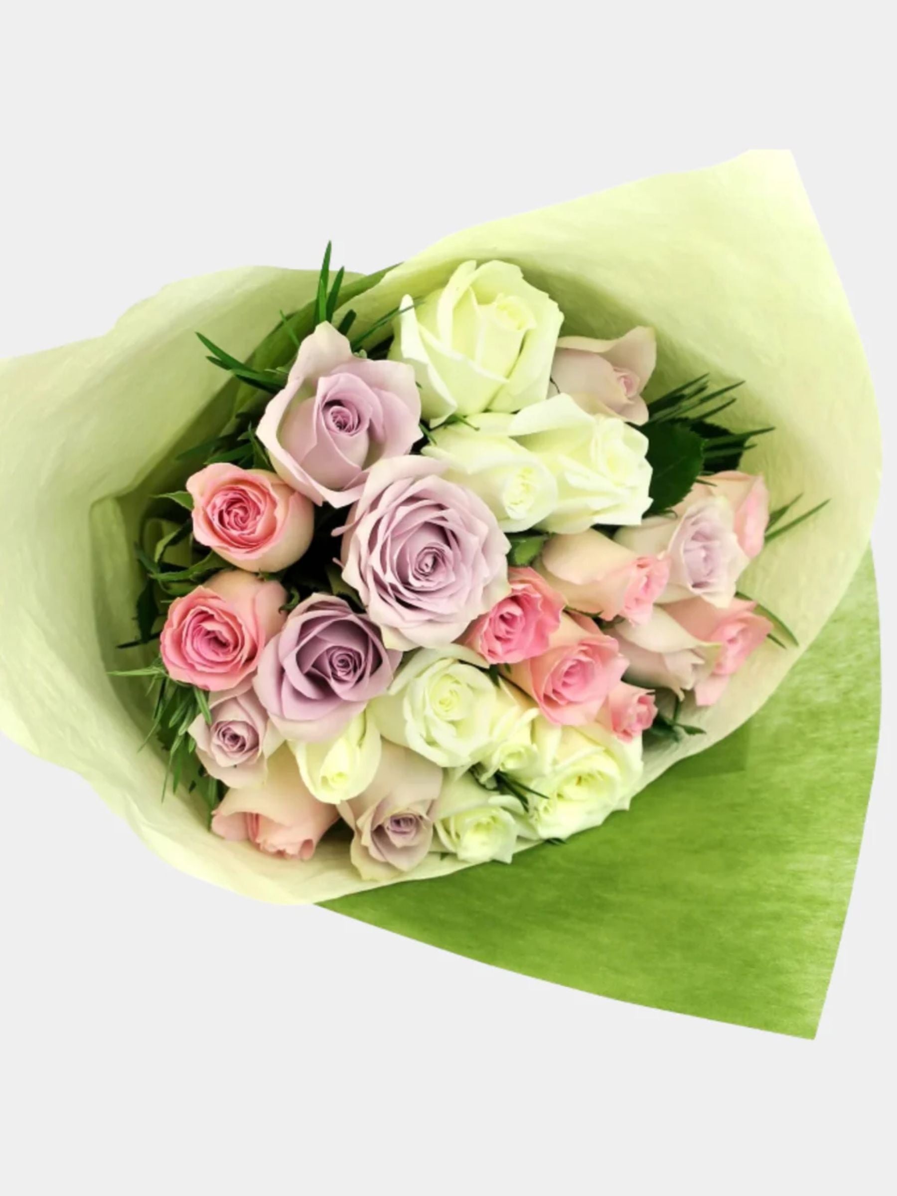 Bouquet of 24 Pastel Roses