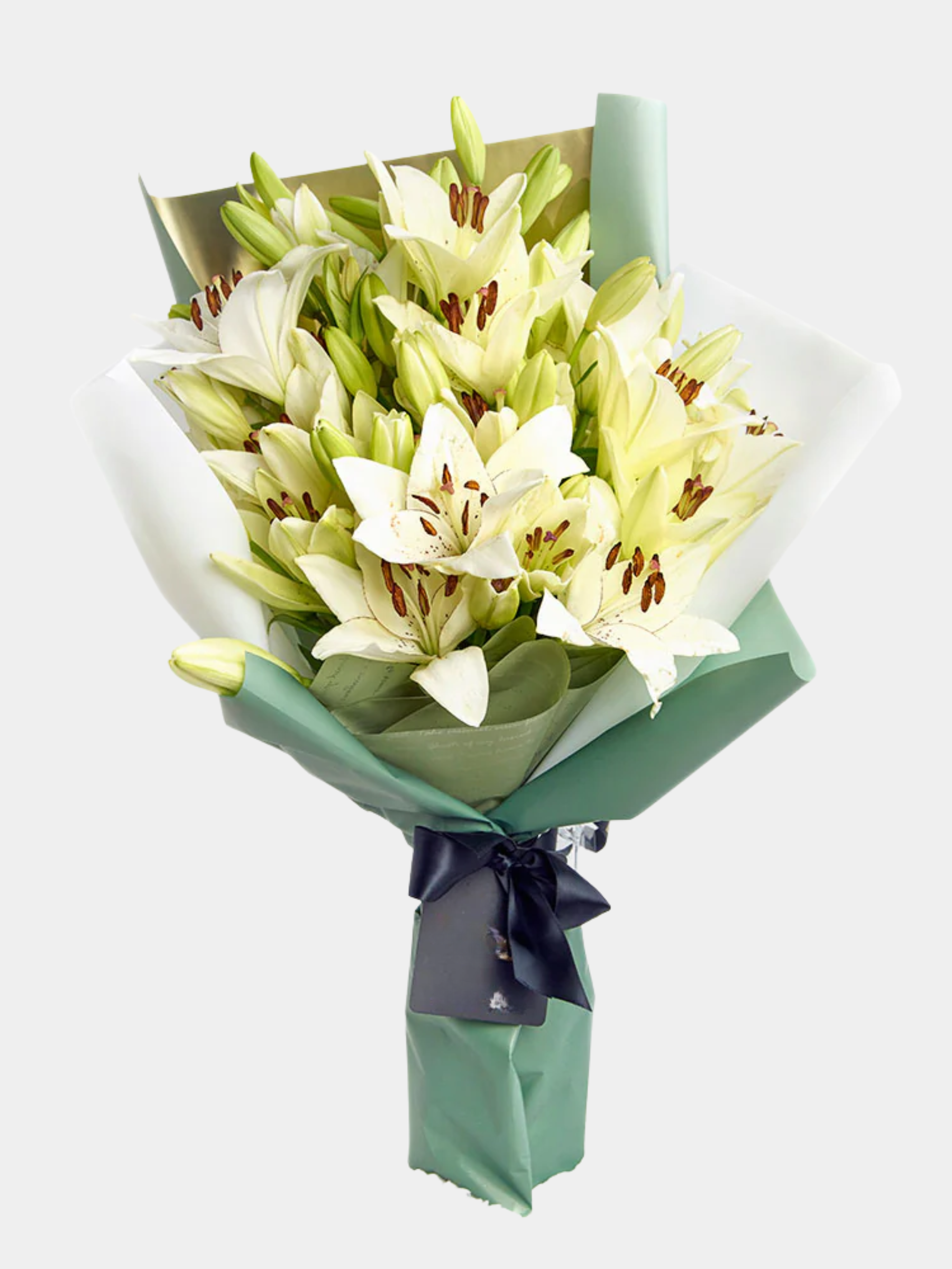 Crisp Snow Lily Bouquet