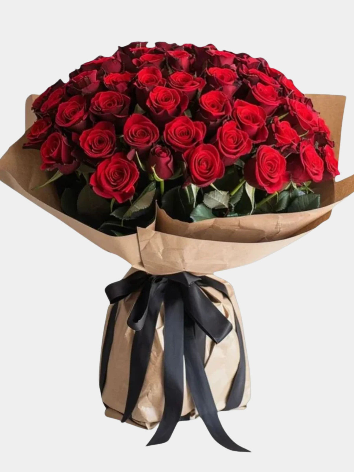 Fresh 100 Red Roses Bouquet | FloraGulf.com