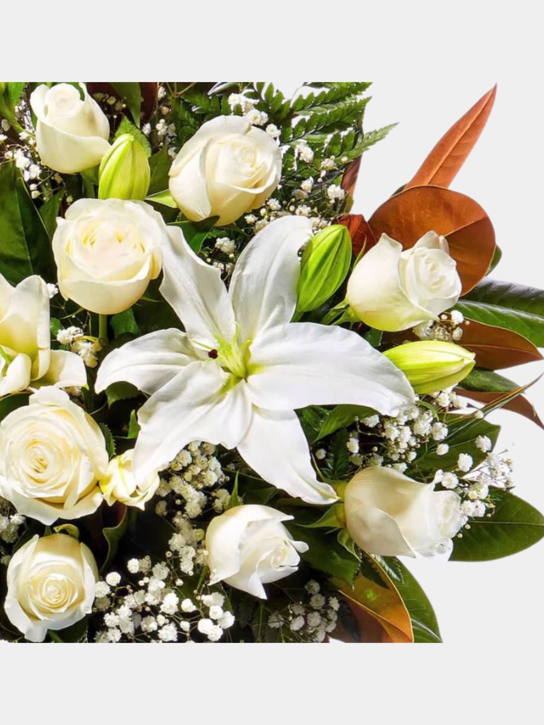Garden Rose And Lily Vase
