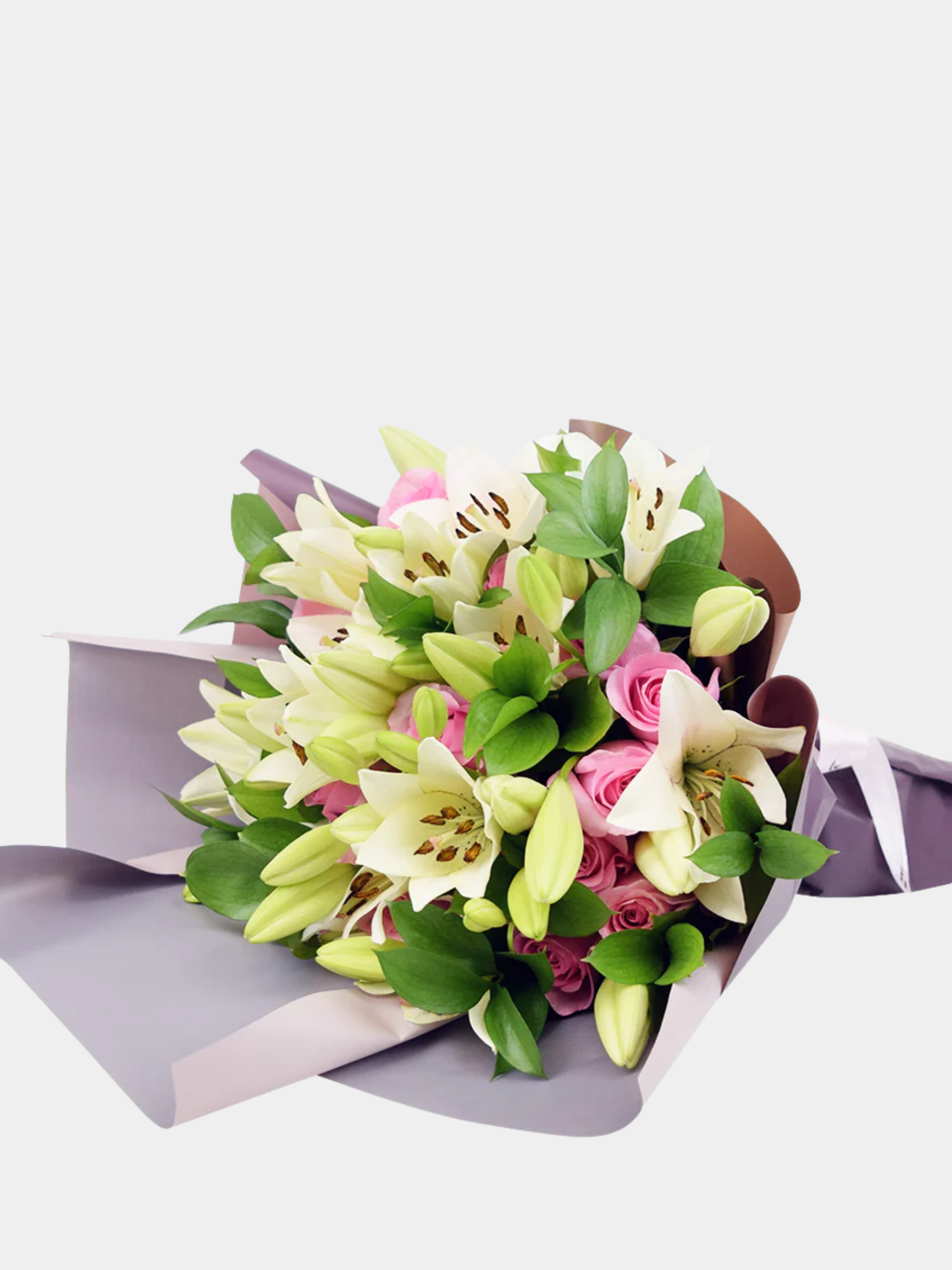 Kiss of Pink Rose & Lilies Bouquet