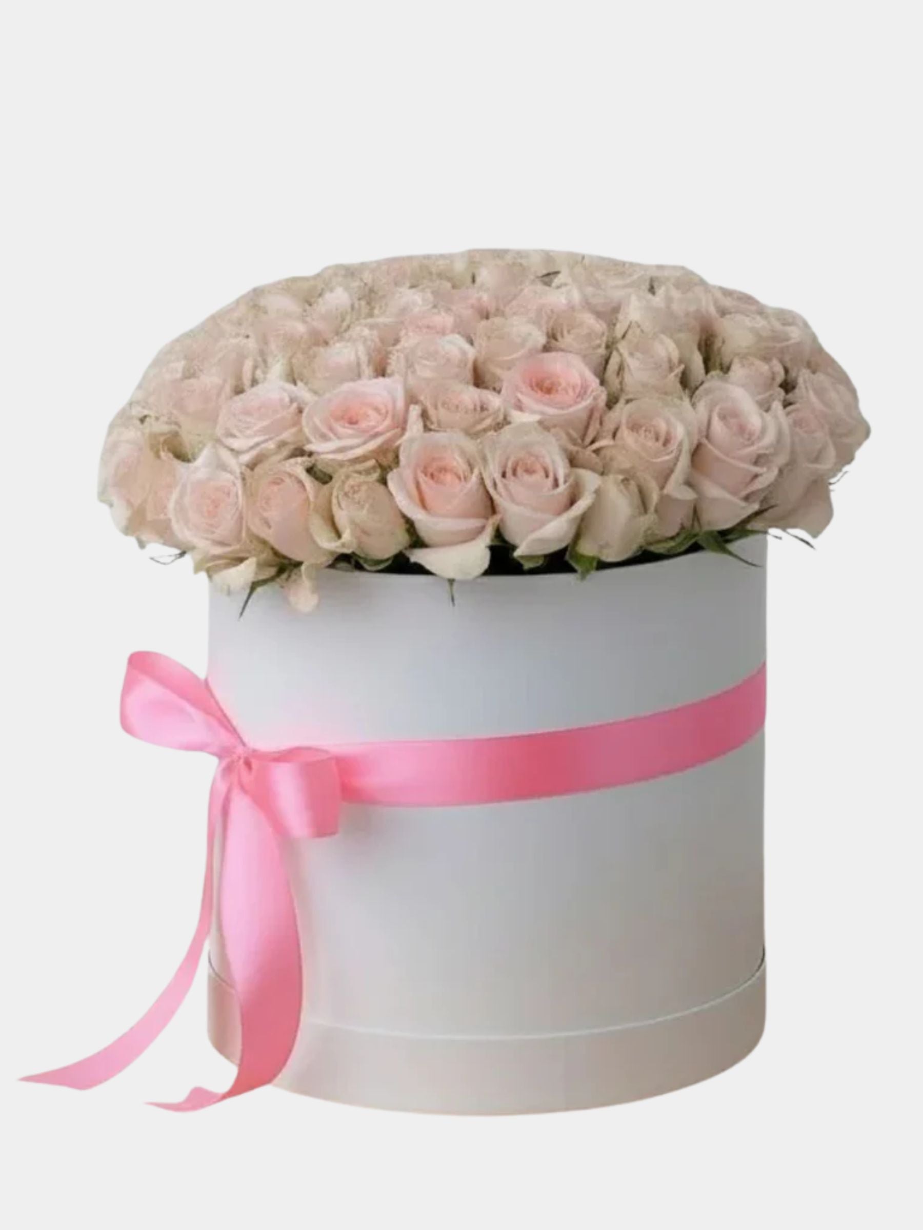 Pink Roses in Premium White Gift Box