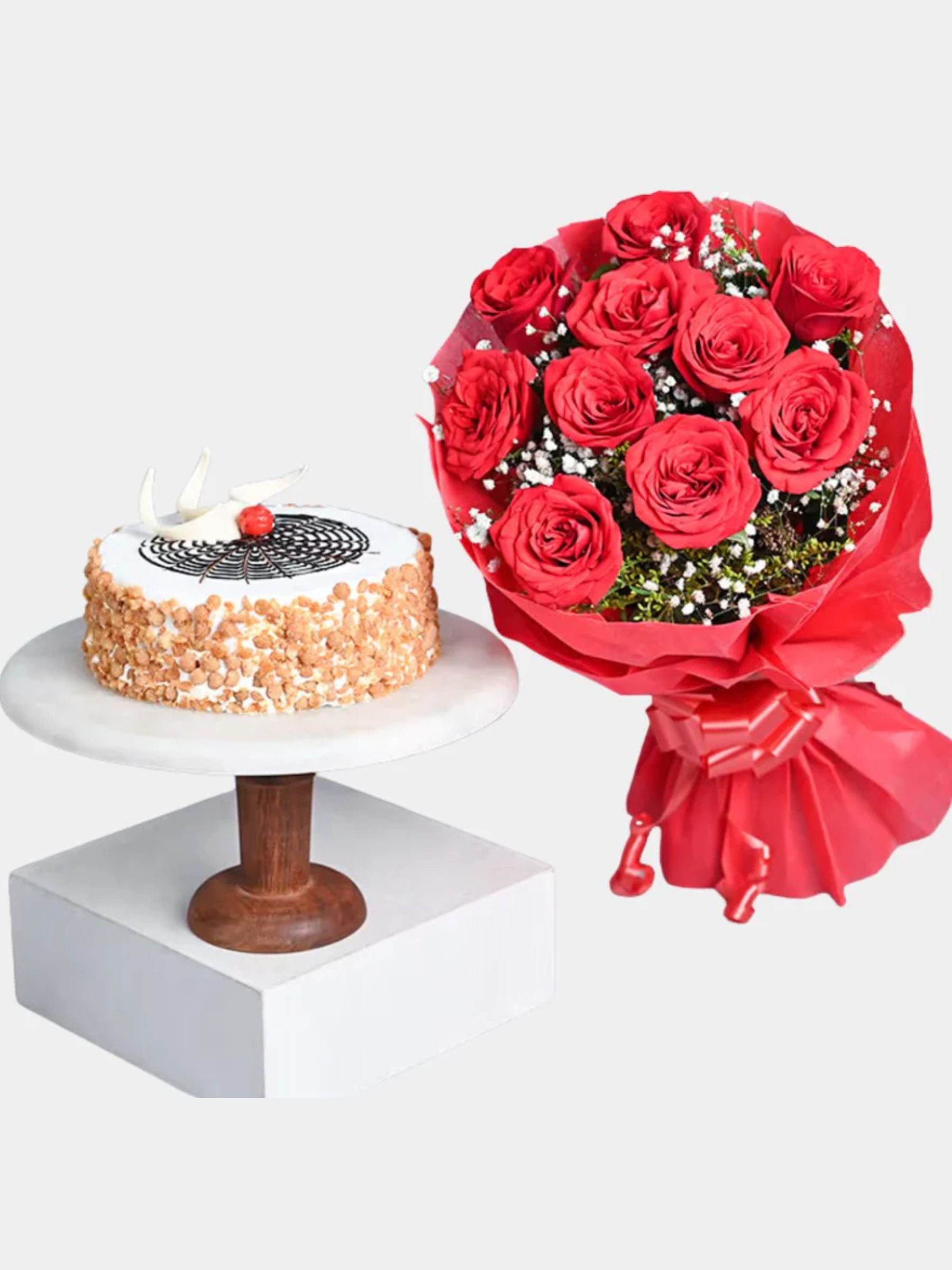 Roses and Butterscotch Cake