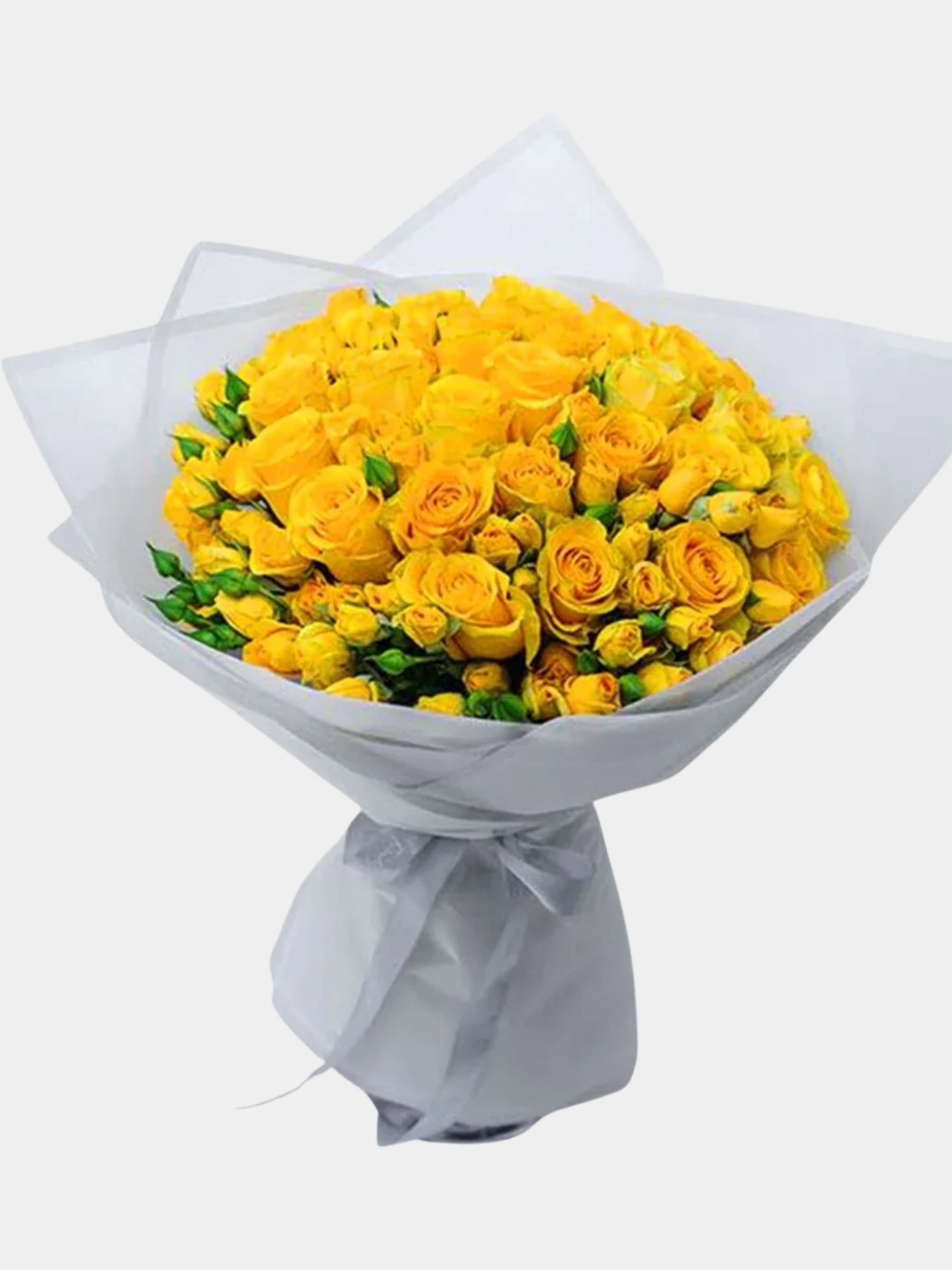 Sunshine Splendor – Yellow Rose & Spray Rose Flower Bouquet