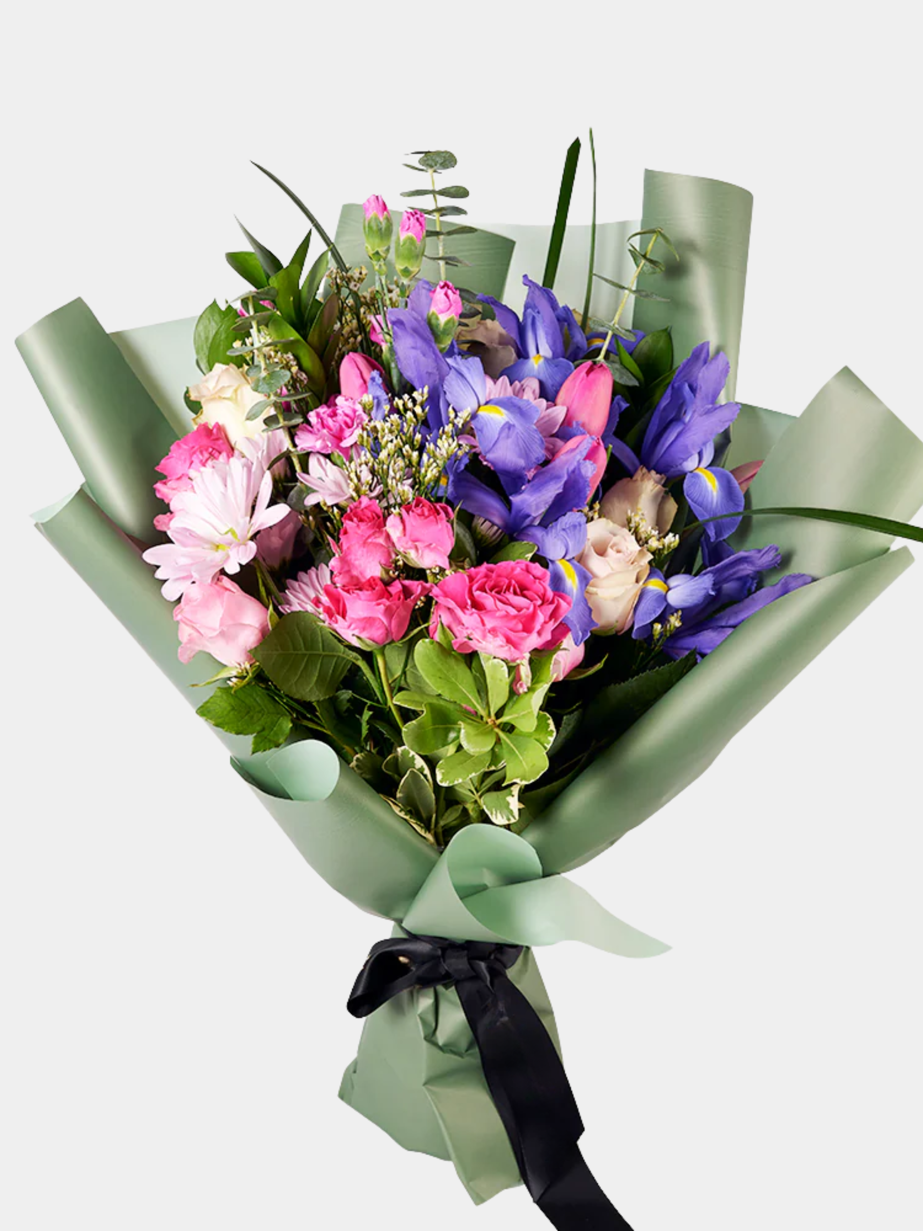 Velvet Twilight Iris Mixed Bouquet